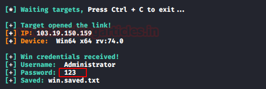 Credential Dumping via Phishing Windows Credentials